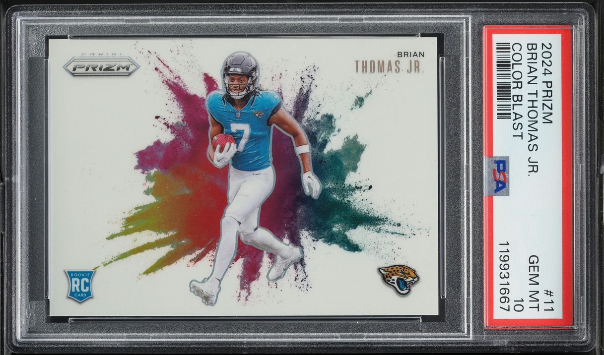 2024 Panini Prizm Color Blast Brian Thomas Jr ROOKIE #11 PSA 10 GEM MINT