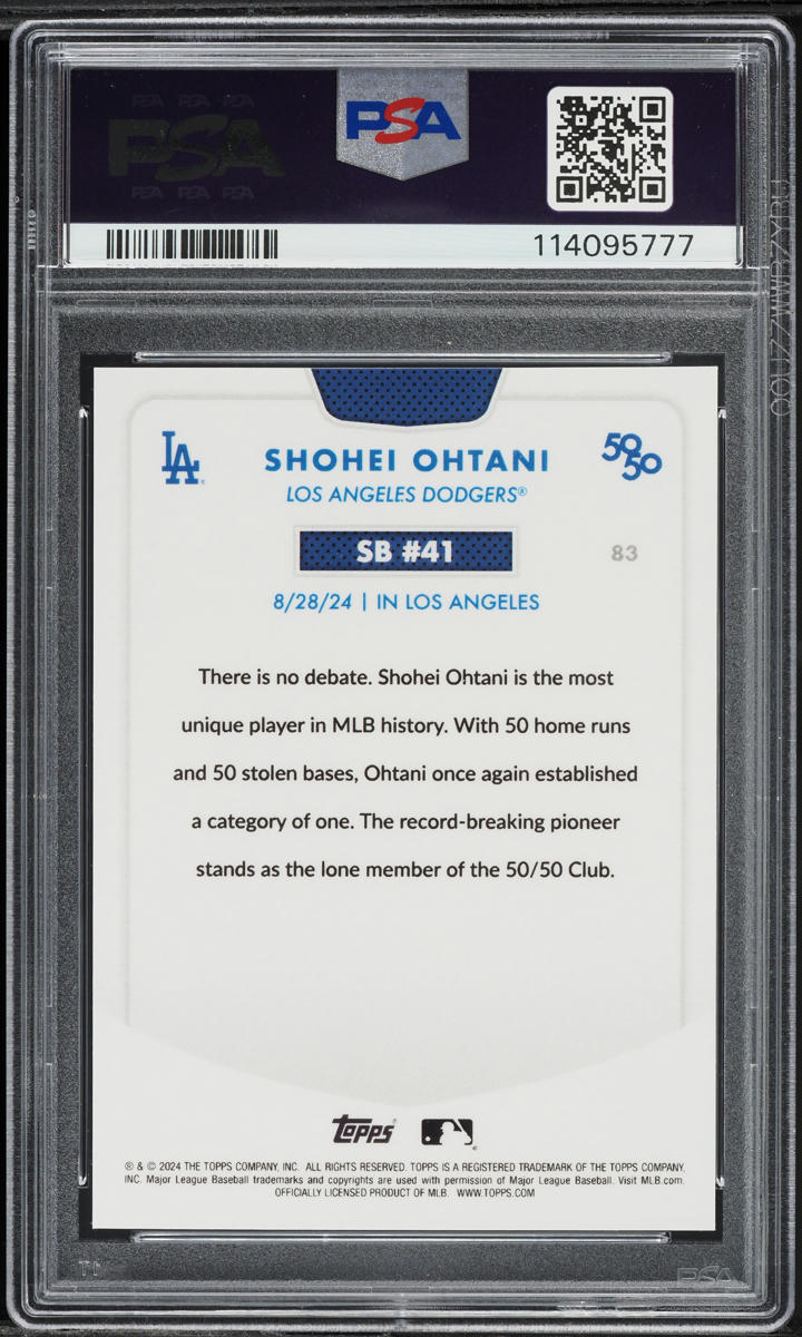 2024 Topps Chrome 50/50 Red Refractor Shohei Ohtani 1/5 #83 PSA 10 GEM MINT