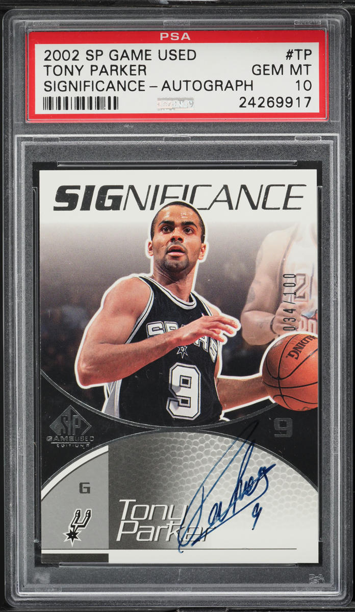 TONY PARKER auto Tony Parker Auto & Black Champion