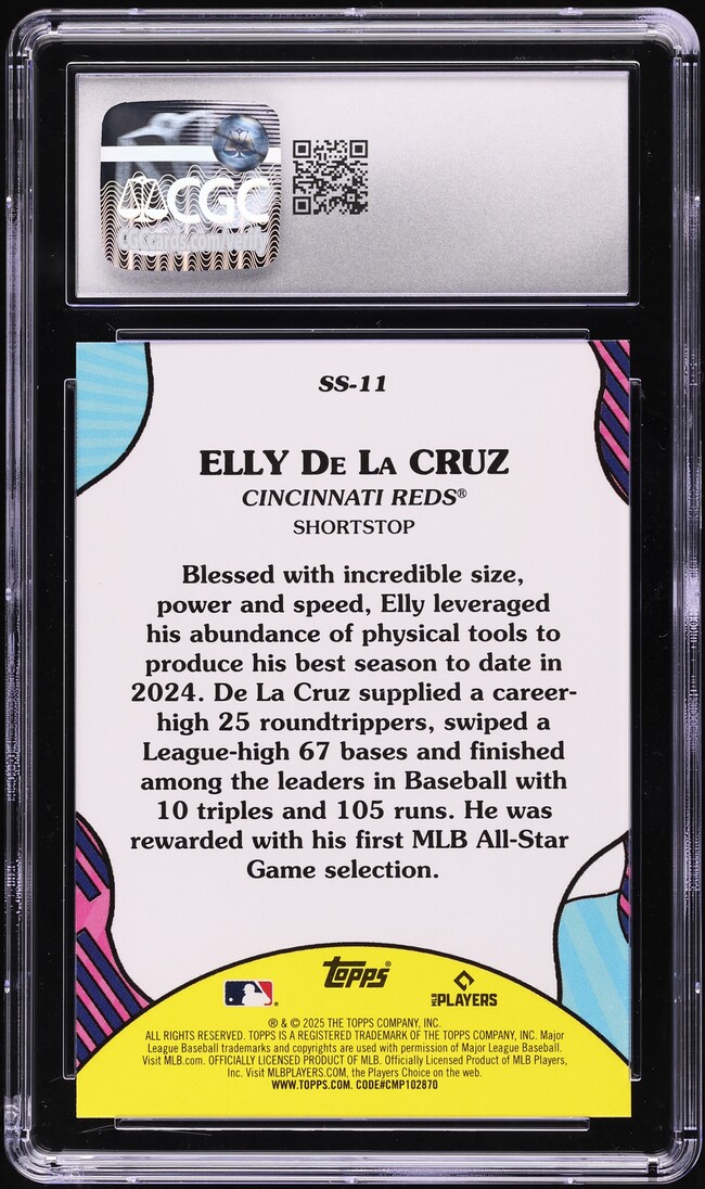 2025 Topps Summer Superstars Elly De La Cruz #SS-11 CGC 10 GEM MINT