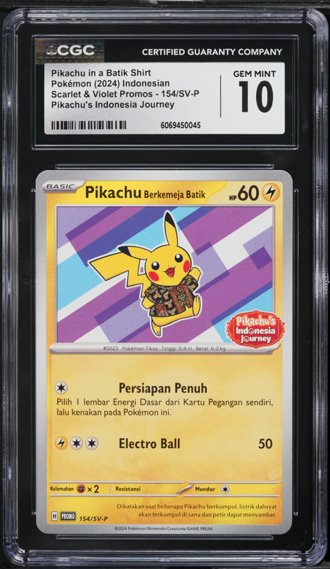 2024 Pokemon Indonesian Scarlet & Violet Promo Pikachu In A Batik