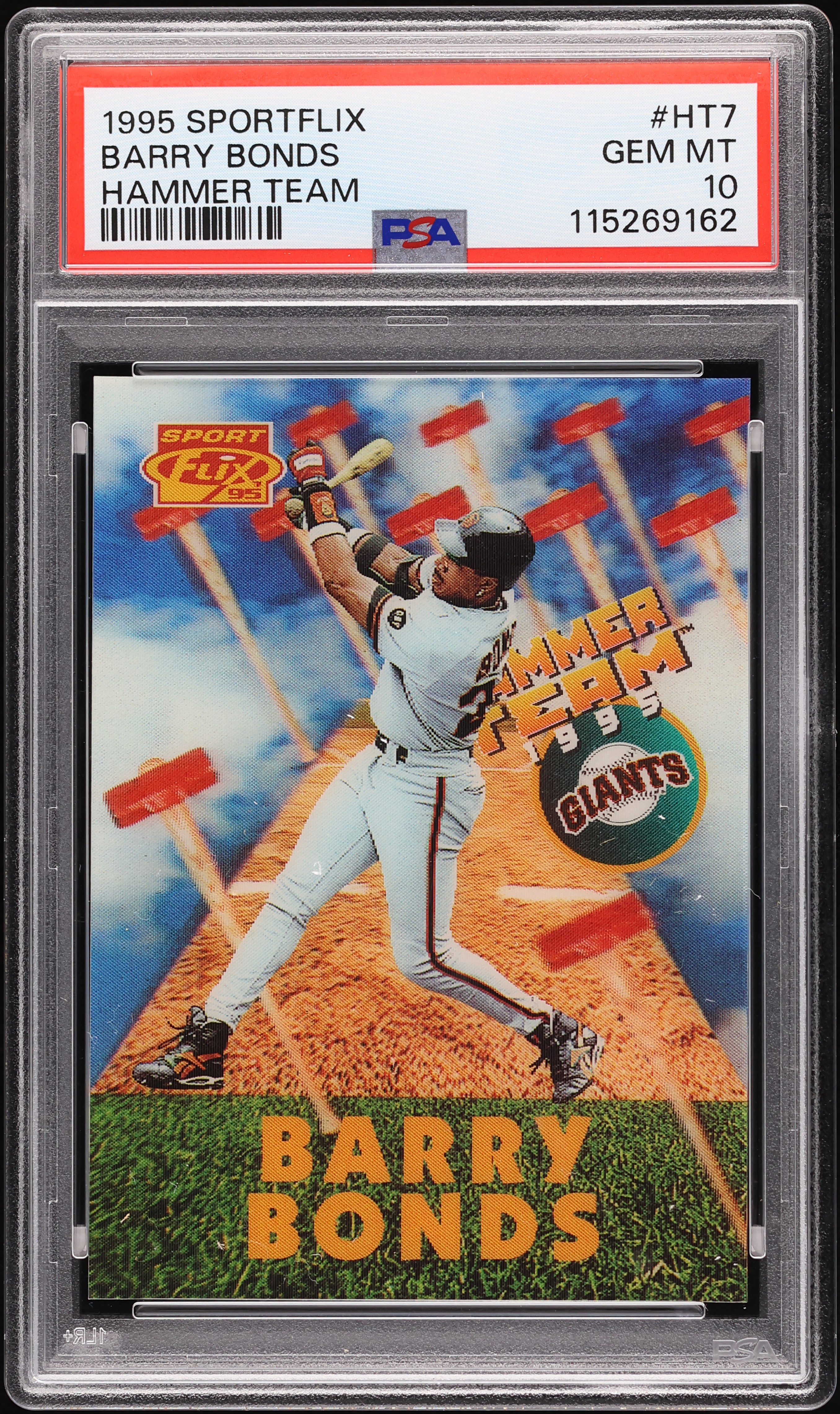1995 Sportflix Hammer Team Barry Bonds #HT7 PSA 10 GEM MINT on