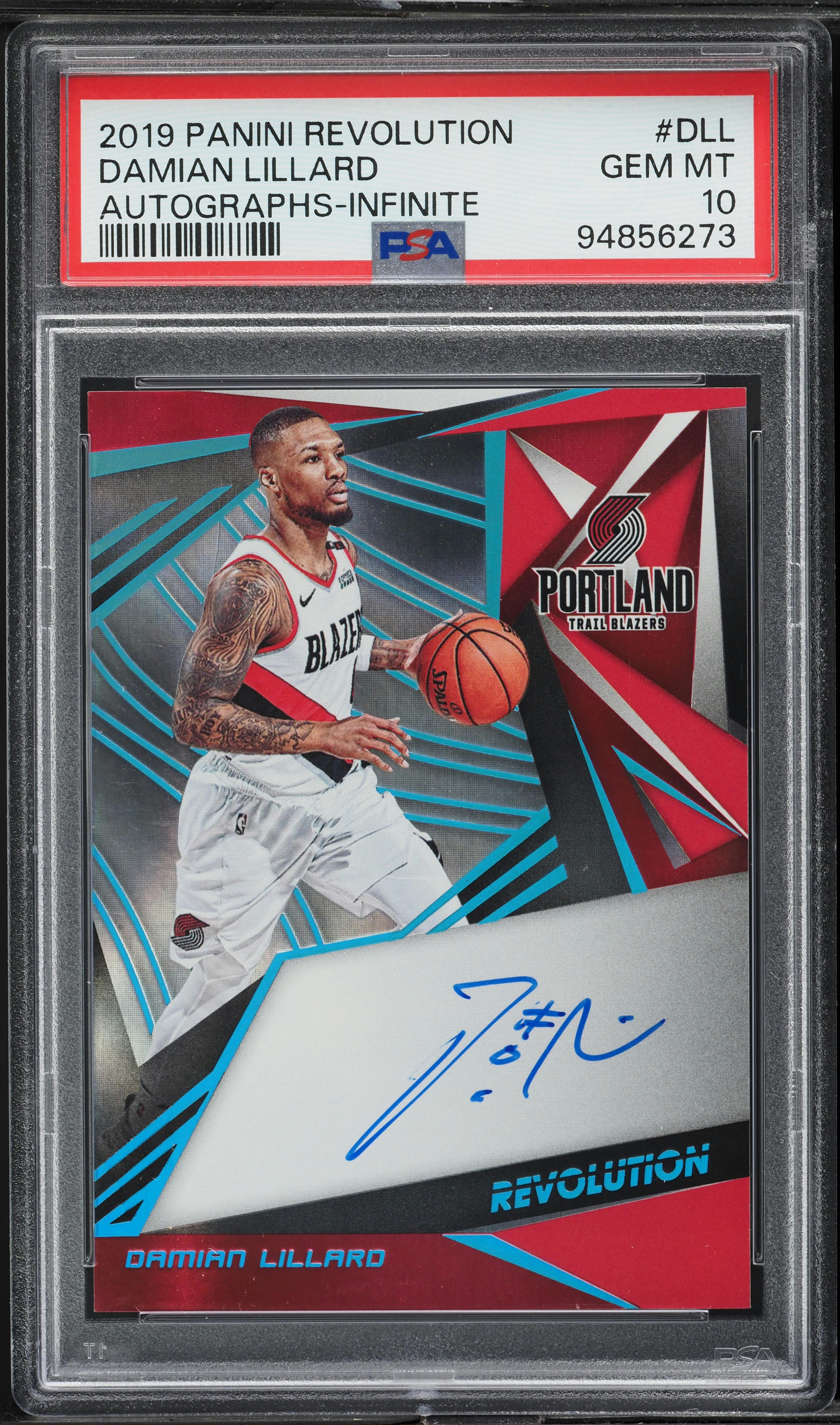 2019 Panini Revolution Infinite Damian Lillard AUTO /25 #DLL PSA