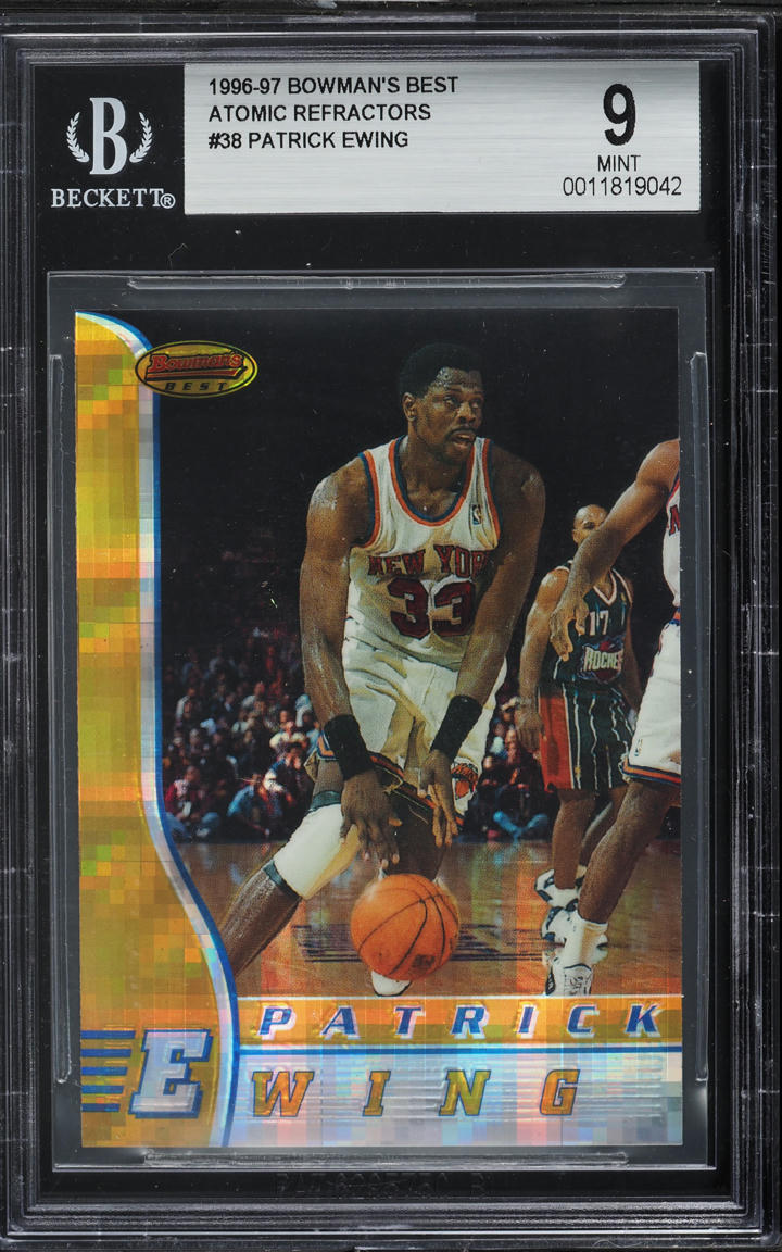 1996 Bowman's Best Atomic Refractor Patrick Ewing #38 BGS 9 MINT