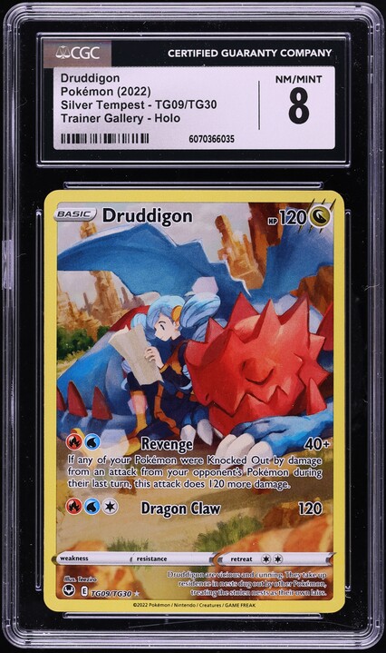 2022 Pokemon SWSH Silver Tempest Full Art Druddigon #TG09 CGC 8 NM-MT on  Fanatics Collect