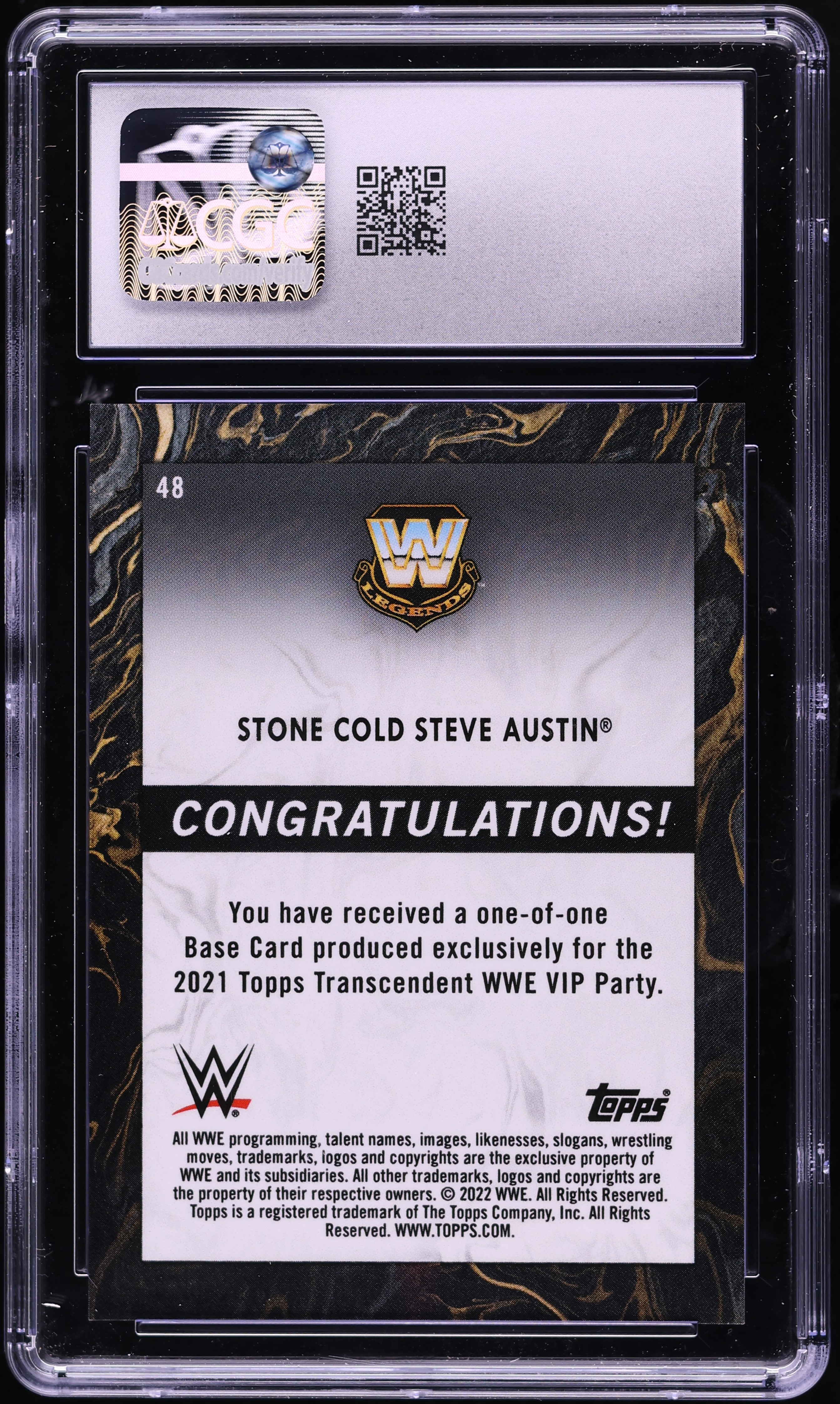 2021 Topps WWE Transcendent VIP Red Yellow Stone Cold Steve Austin