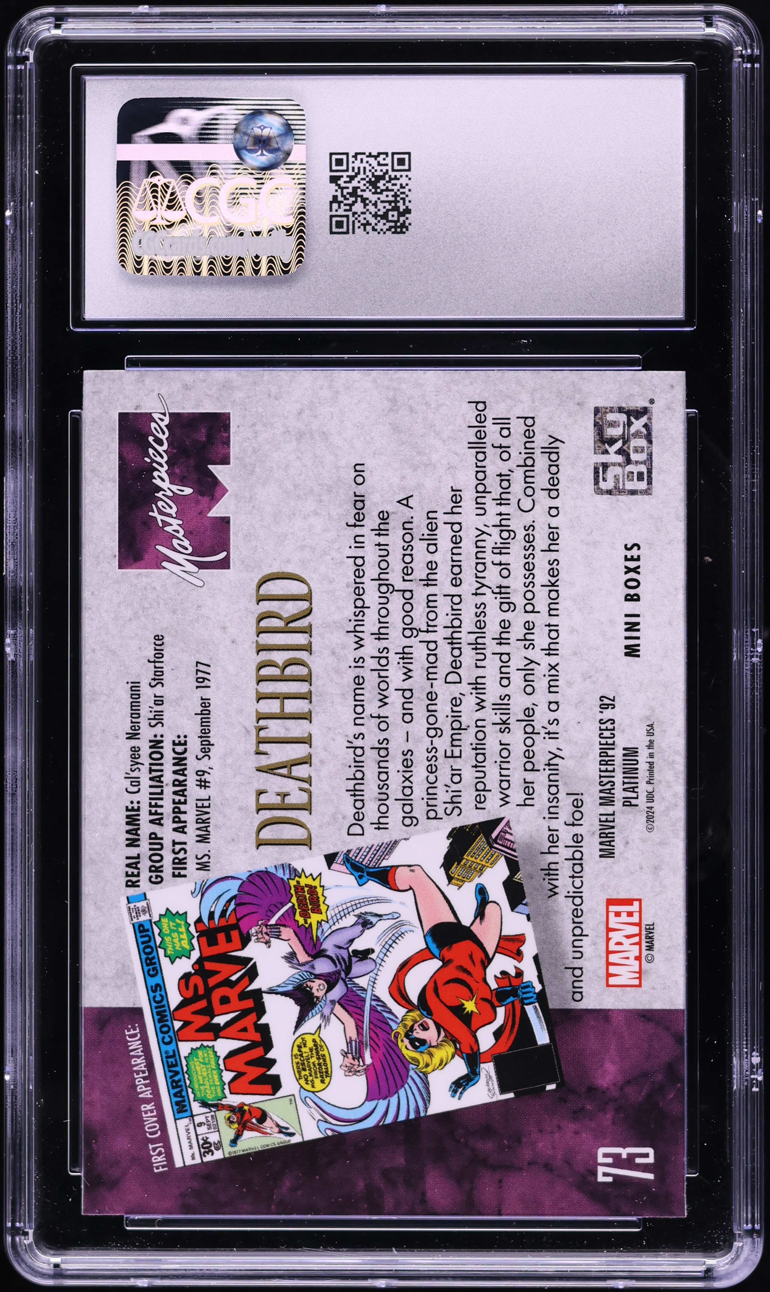 2024 Upper Deck Marvel Masterpieces '92 Mini Boxes Deathbird #73