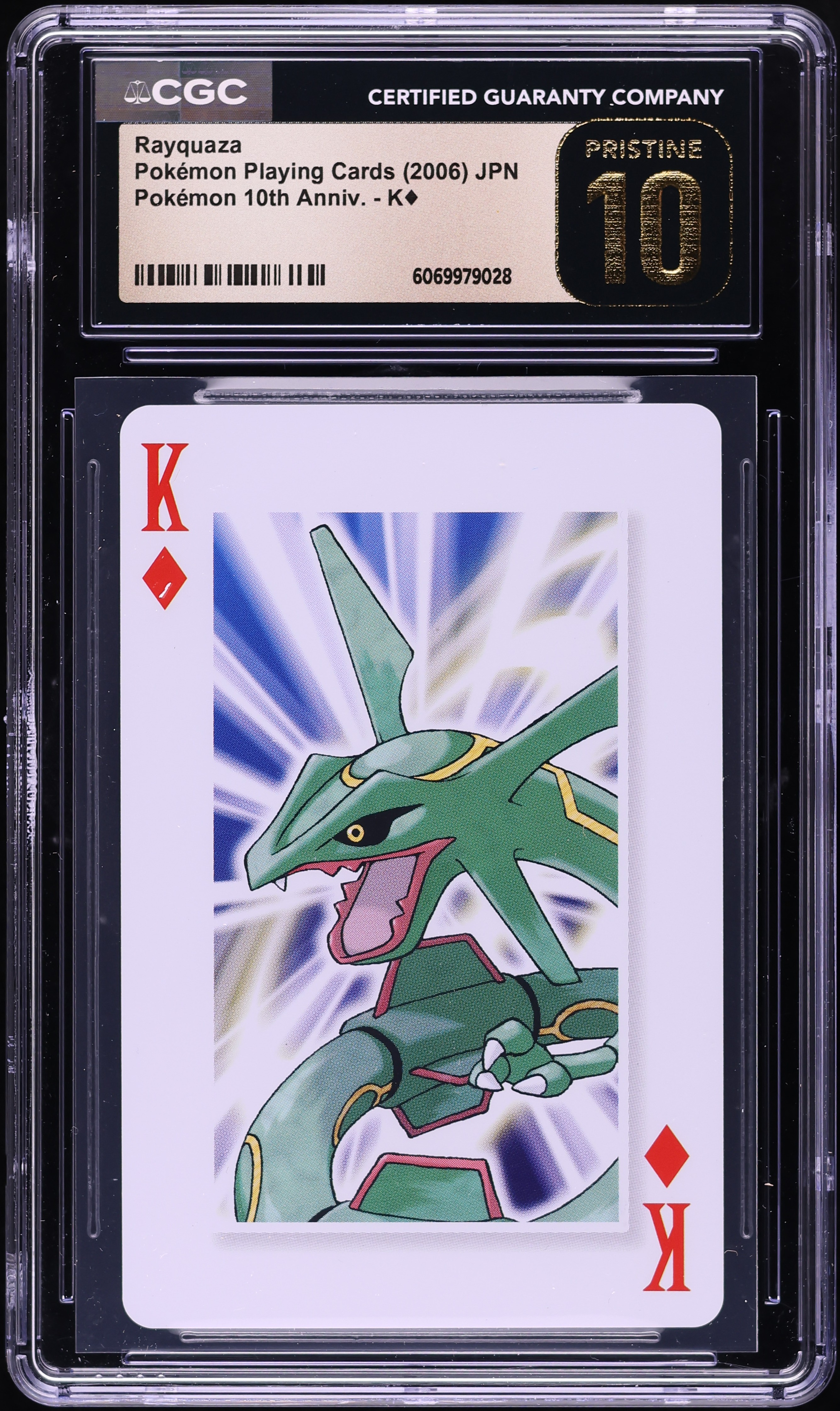 2006 Pokemon Japanese Playing Cards 10th Anniversary Green Deck Rayquaza CGC 10 on Fanatics Collect 2006 Pokemon Japanese Playing Cards 10th Anniversary Green Deck Rayquaza CGC 10 on Fanatics Collect
