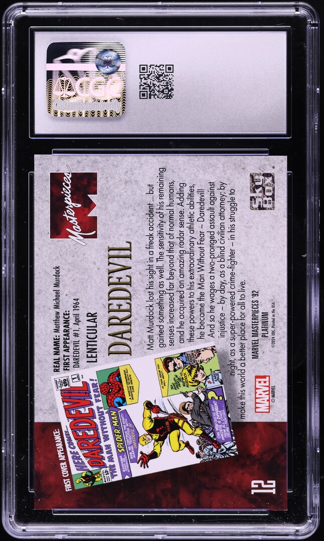 2024 Upper Deck Marvel Masterpieces '92 Lenticular Daredevil #12