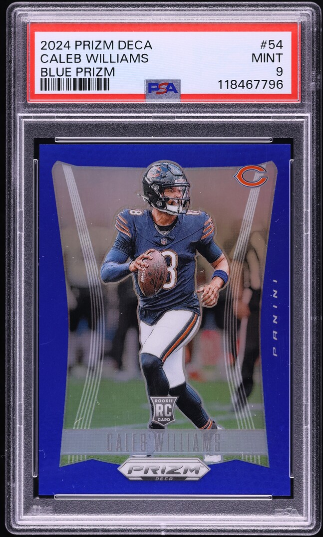 2024 Panini Prizm Deca Blue Caleb Williams ROOKIE /149 #54 PSA 9 MINT