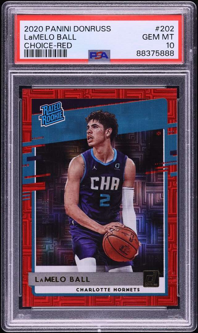 2020 Donruss Choice Red LaMelo Ball ROOKIE /99 #202 PSA 10 GEM MINT