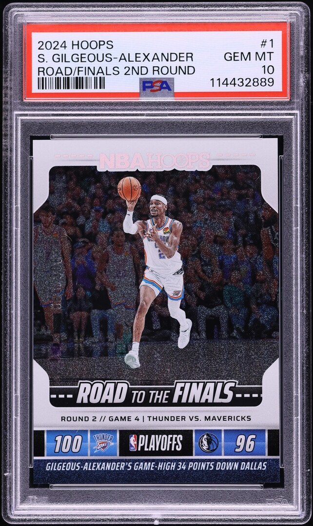 2024 Hoops Road To The Finals Second Round Shai Gilgeous-Alexander /999 #1 PSA 10