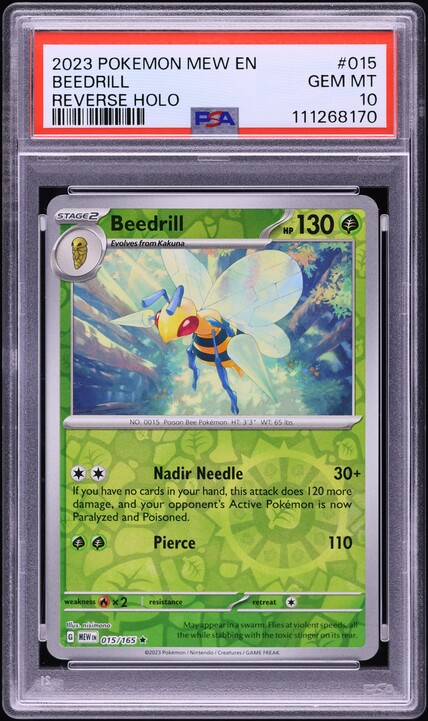 1999 Pokemon Base Set Shadowless 1st Edition Beedrill #17 PSA 5 EX on Fanatics Collect 1999 Pokemon Base Set Shadowless 1st Edition Beedrill #17 PSA 5 EX on Fanatics Collect