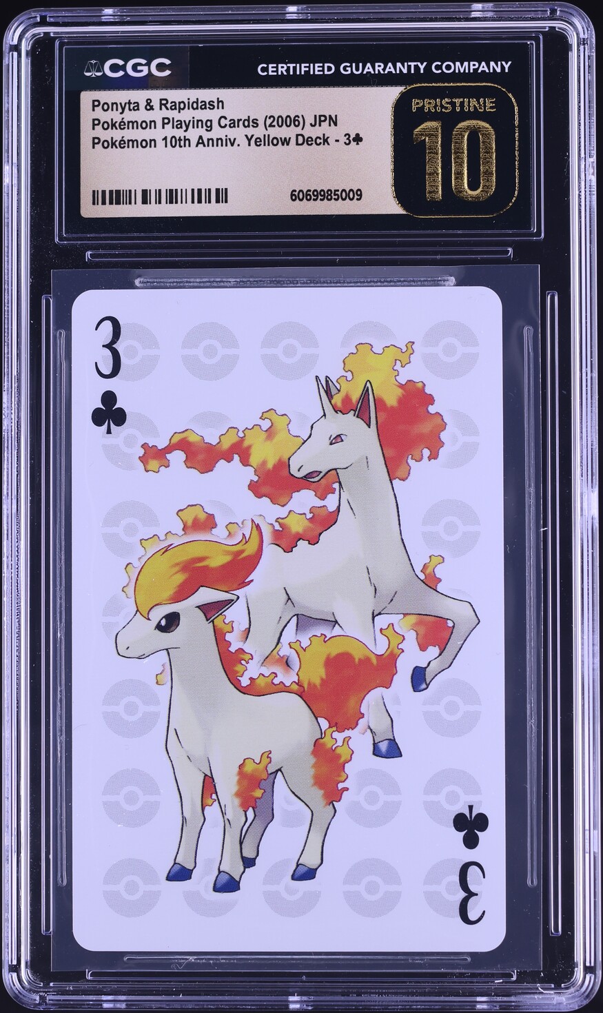 2006 Pokemon Japanese 10th Anniversary Yellow Deck Ponyta & Rapidash #3 CGC 10