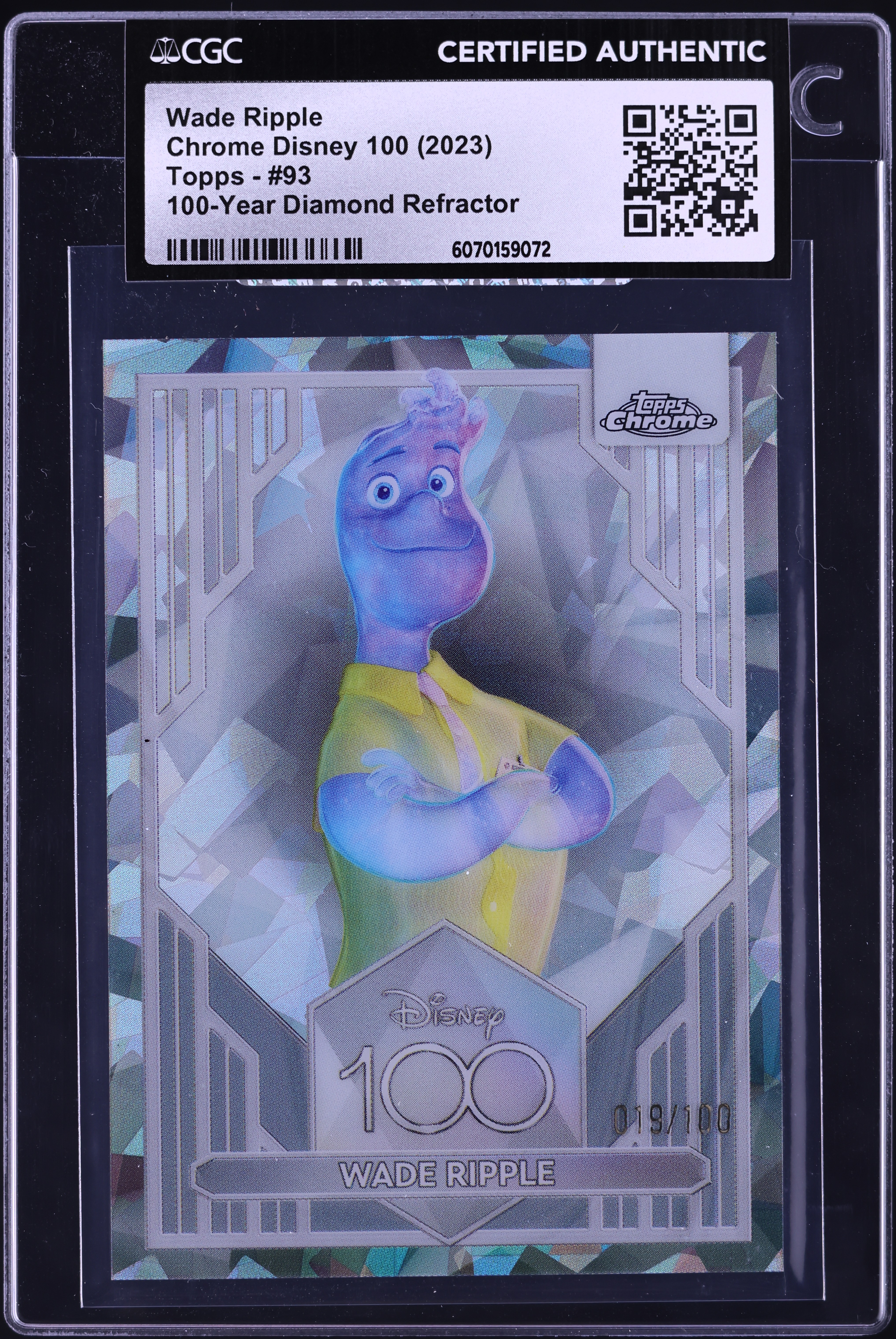 2023 Topps Chrome Disney 100-Year Diamond Refractor Wade Ripple