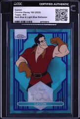 2023 Topps Chrome Disney 100 Dark Blue & Light Blue Ref. Gaston
