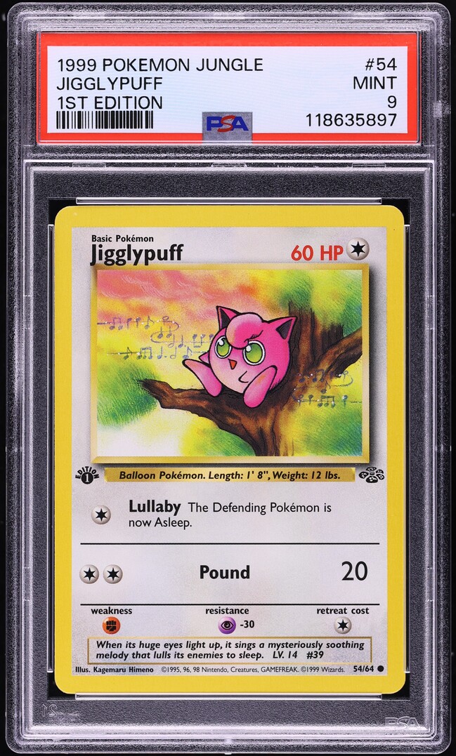 1999 Pokemon Jungle 1st Edition Jigglypuff #54 PSA 9 MINT