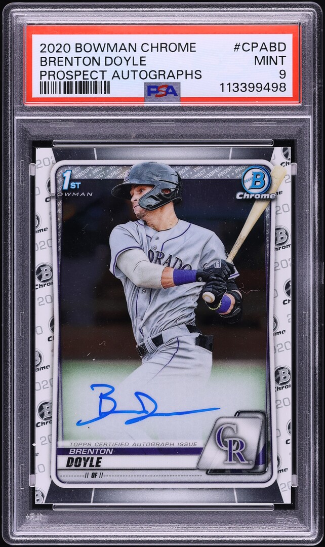 2020 Bowman Chrome Brenton Doyle PROSPECT AUTO #CPA-BD PSA 9 MINT