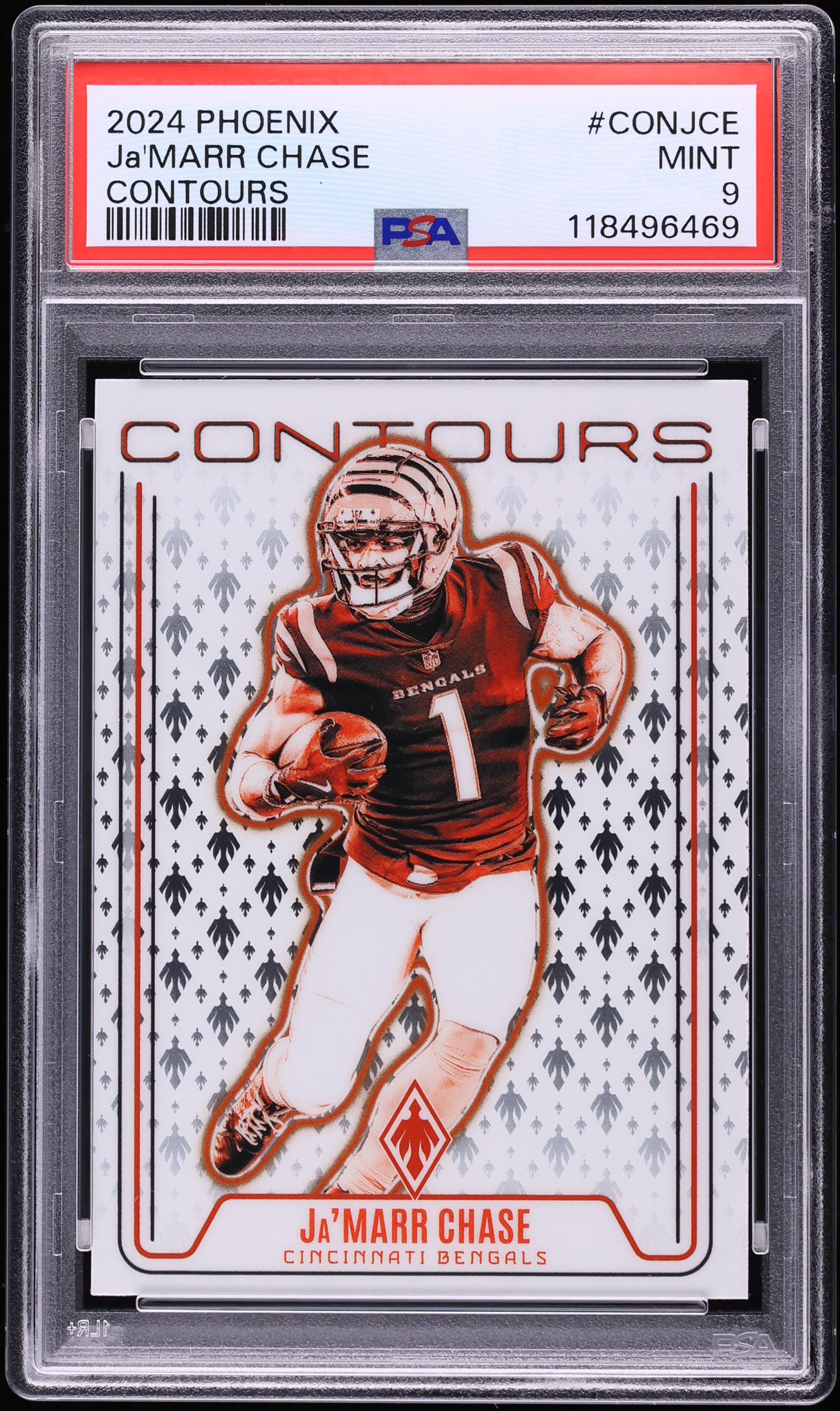 2024 Panini Phoenix Contours Ja'Marr Chase #CONJCE PSA 9 MINT on