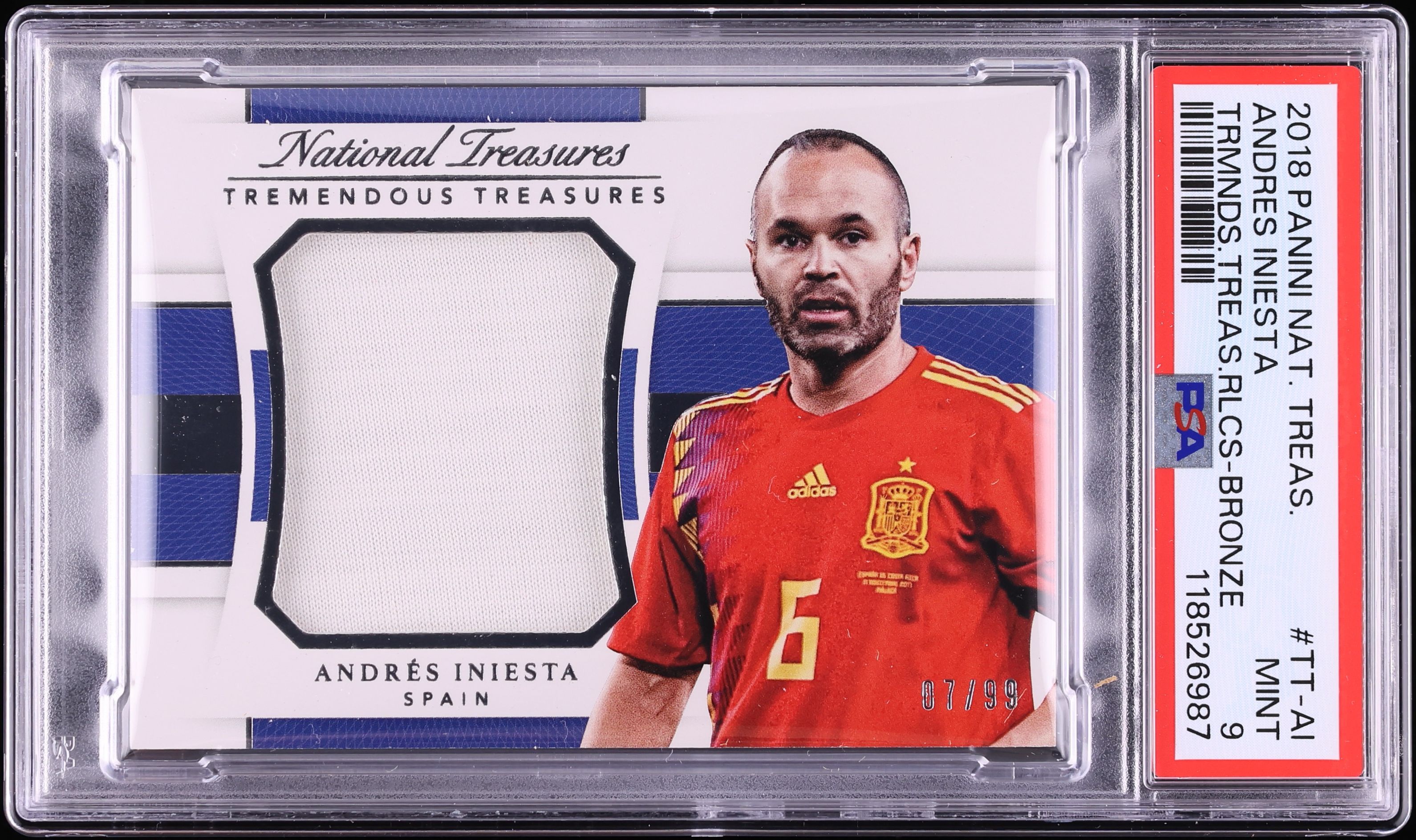 2018 National Treasures Tremendous Bronze Andres Iniesta PATCH /99