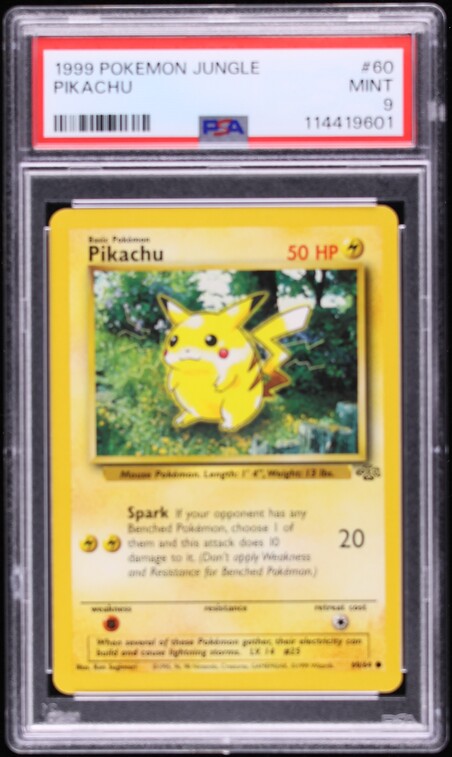1999 Pokemon Jungle Pikachu #60 PSA 9 MINT on Fanatics Collect