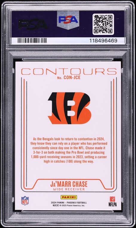2024 Panini Phoenix Contours Ja'Marr Chase #CONJCE PSA 9 MINT