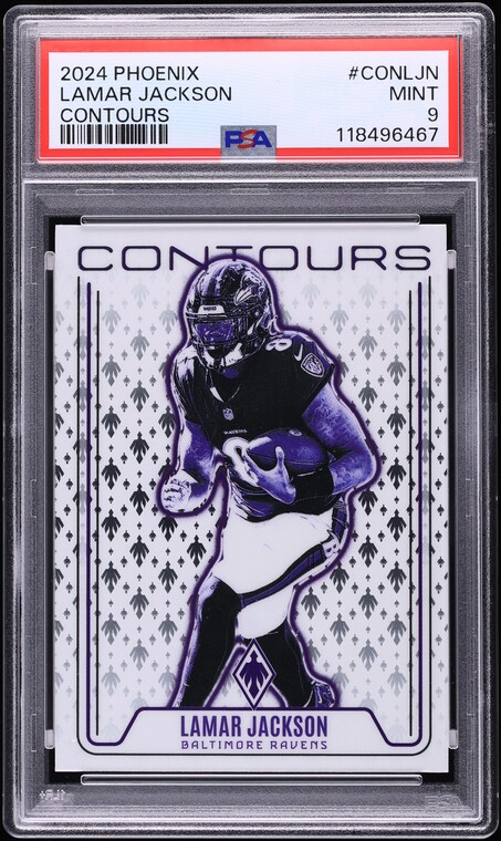 2024 Panini Phoenix Contours Lamar Jackson #CONLJN PSA 9 MINT