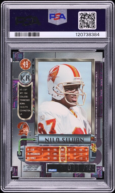 1997 Metal Universe Precious Metal Gems PMG Green Nilo Silvan /150 #49 PSA 6