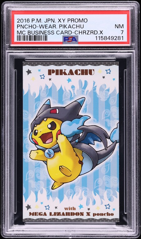 2016 Pokemon Japanese XY Promo MC Business Card Charizard Poncho Pikachu PSA 7 on Fanatics Collect 2016 Pokemon Japanese XY Promo MC Business Card Charizard Poncho Pikachu PSA 7 on Fanatics Collect