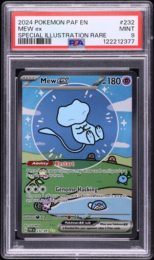 2024 Pokemon SV Paldean Fates SIR Shiny Mew ex #232 PSA 9 MINT on