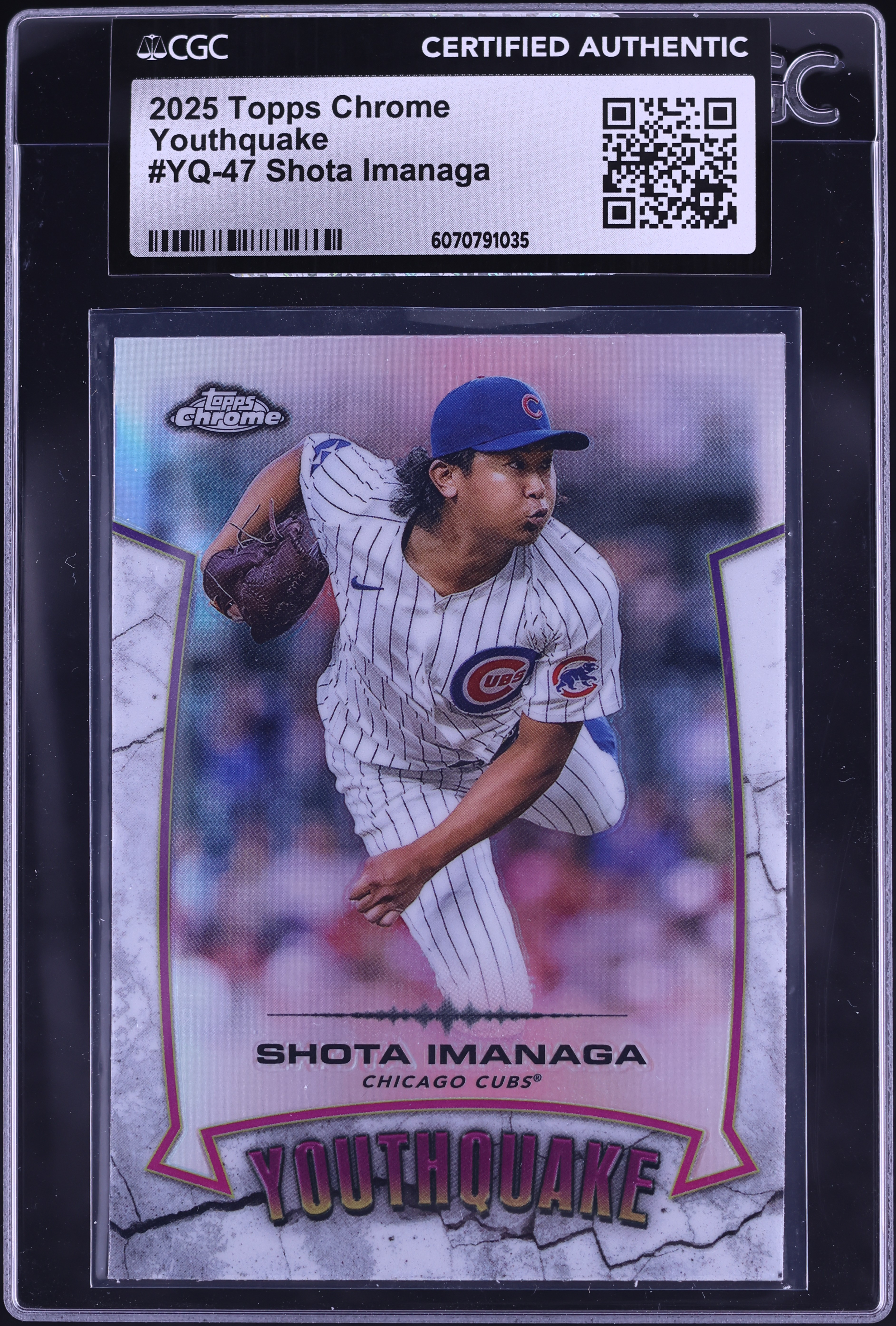 2025 Topps Chrome Youthquake Shota Imanaga #YQ-47 CGC AUTH on