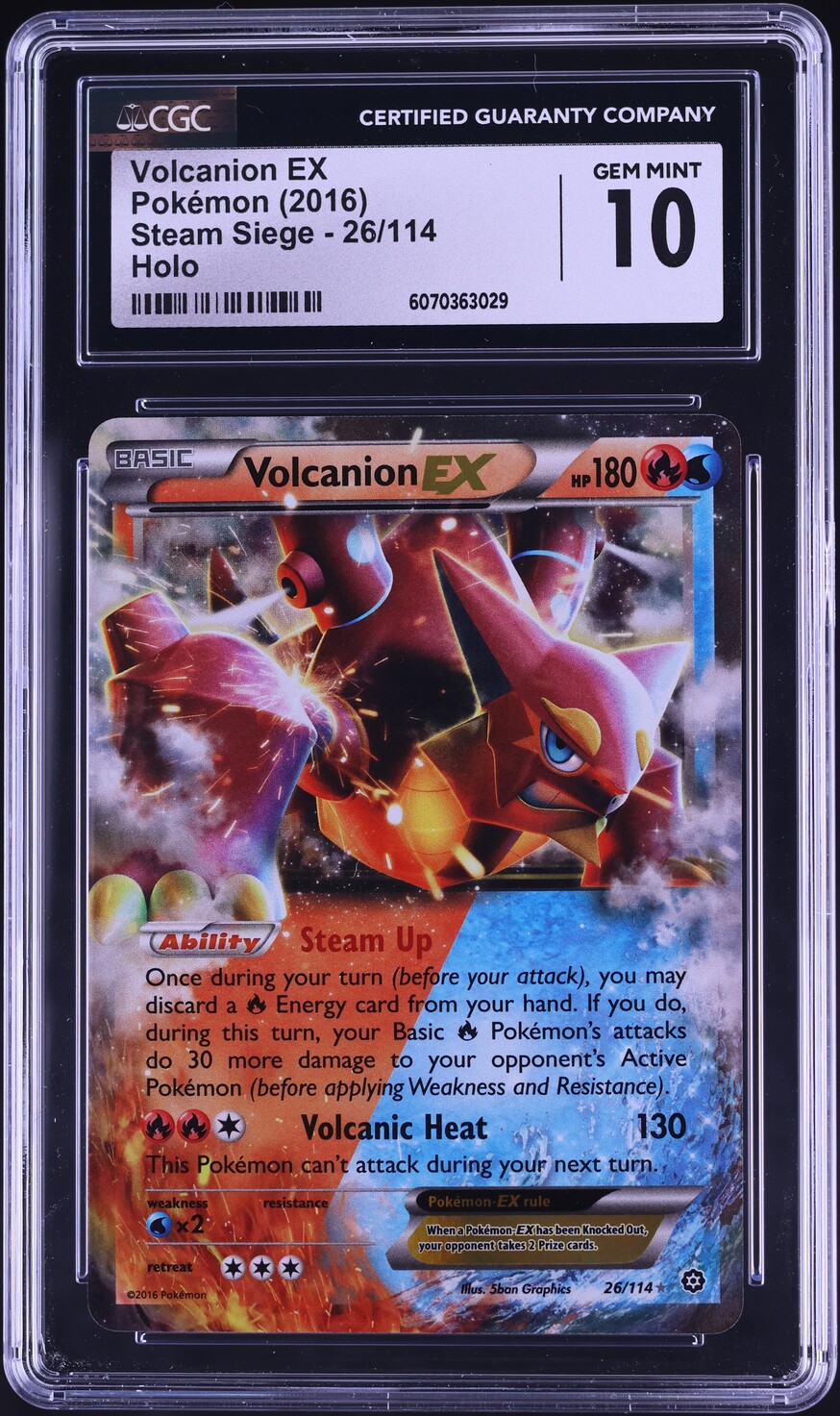 Pokemon Single Card XY - STEAM SIEGE - 026/114 : Volcanion EX Pokemon Single Card XY - STEAM SIEGE - 026/114 : Volcanion EX