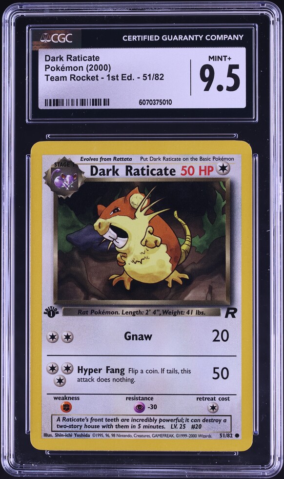 dark raticate pokemon card value Amazon.com: - (51) [2] Gnaw (20) [3] Hyper Fang (50) Flip a coin Pokemon Single Card TEAM ROCKET