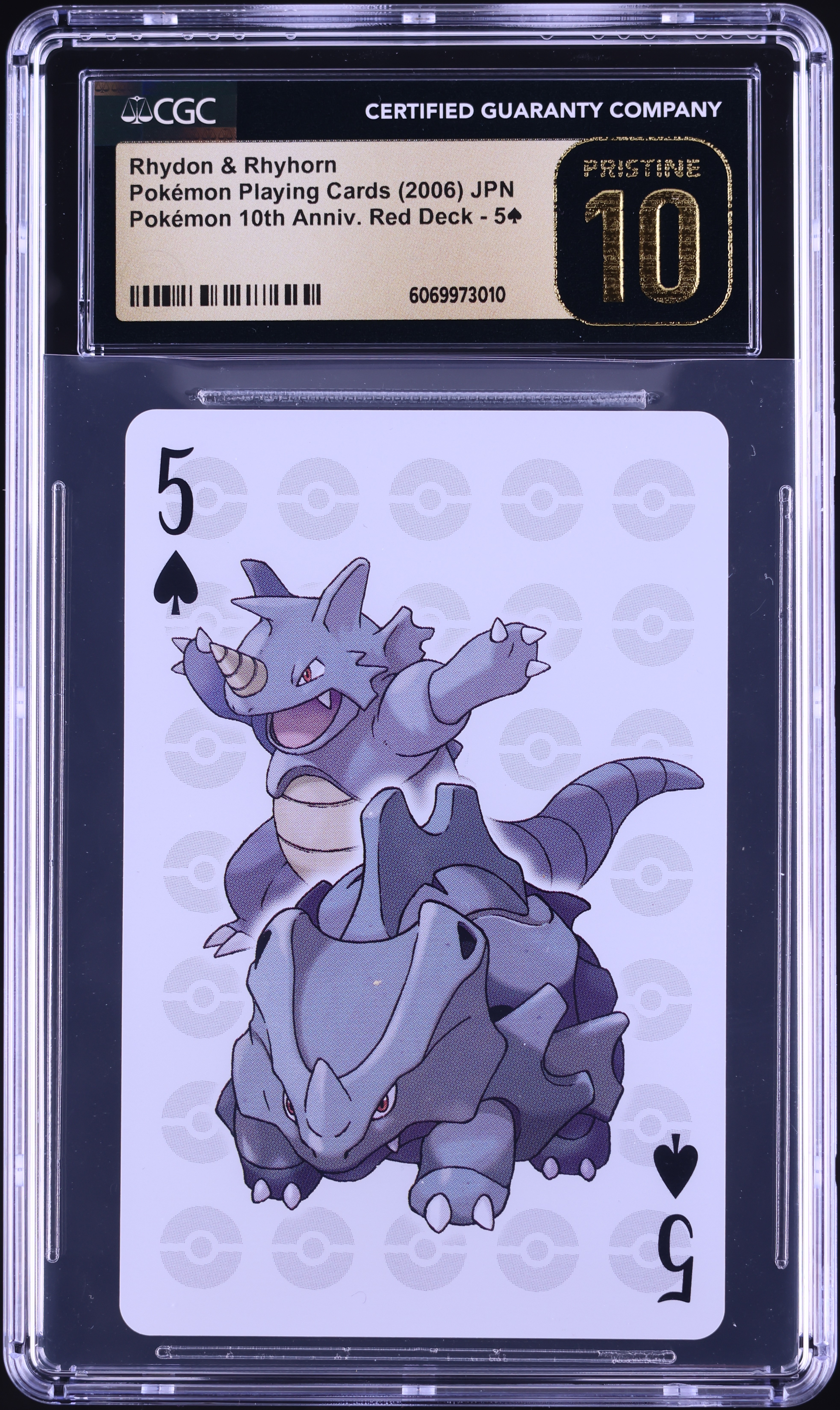 2006 Pokemon Japanese Playing Cards 10th Anniversary Red Rhydon