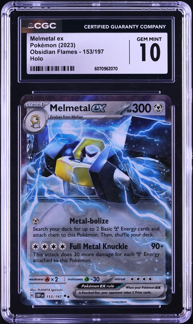 2023 Pokemon SV Obsidian Flames Holo Melmetal ex #153 CGC 10 GEM MINT