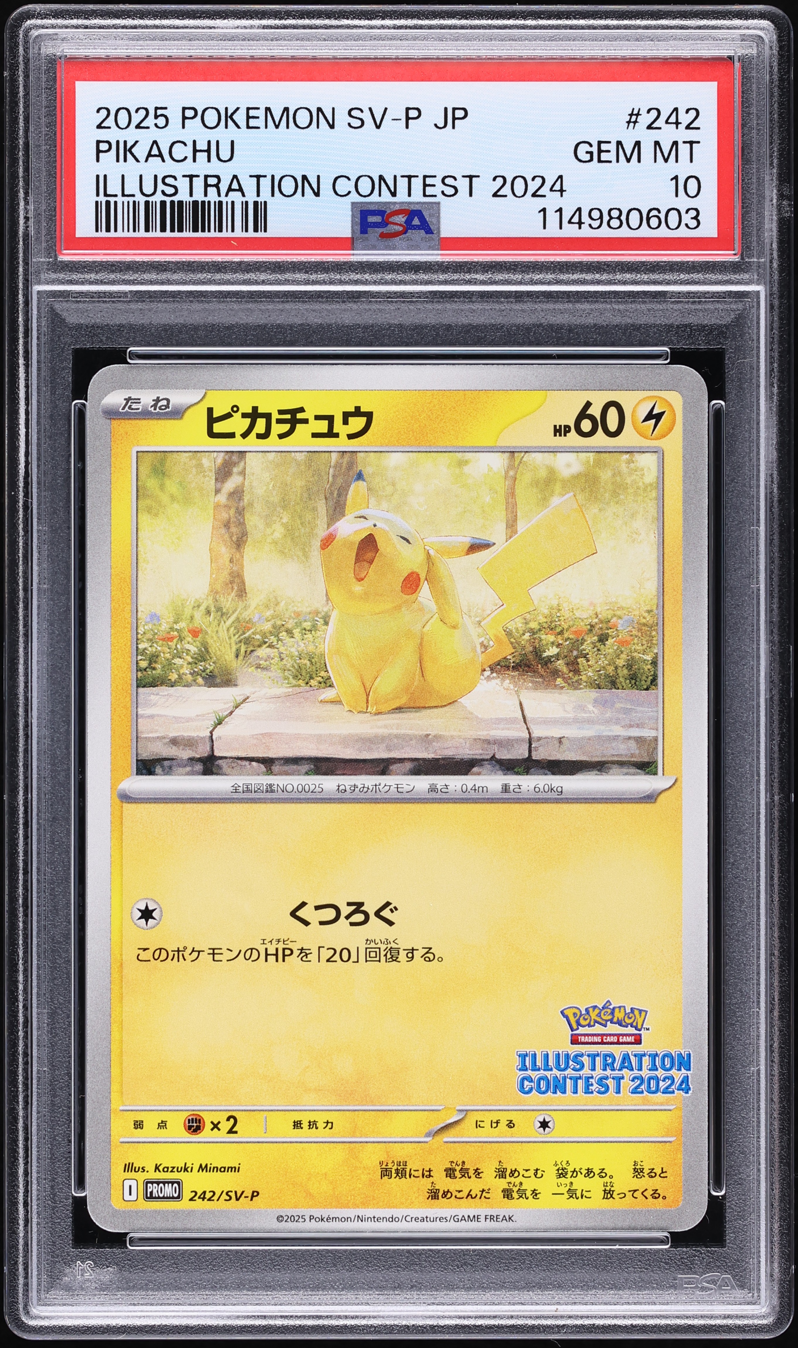2025 Pokemon Japanese SV Promo Illustration Contest '24 Pikachu