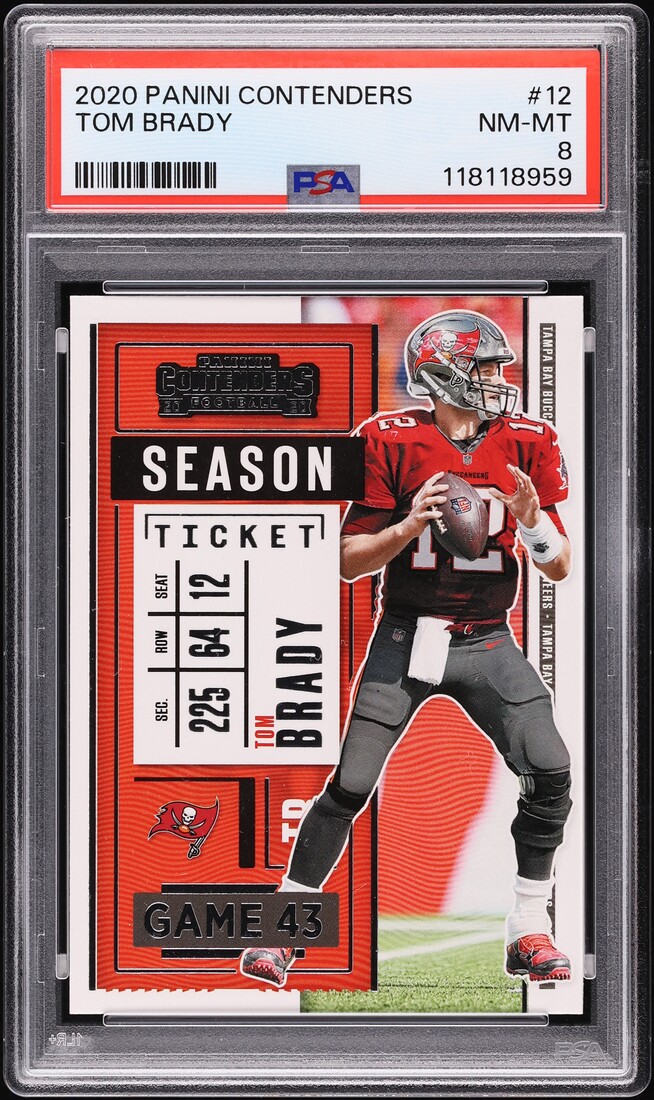 2020 Panini Contenders Tom Brady #12 PSA 8 NM-MT