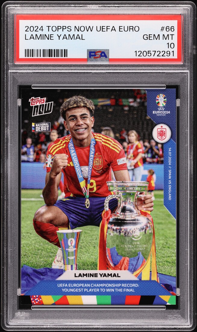 2024 Topps Now UEFA Euro Lamine Yamal ROOKIE #66 PSA 10 GEM MINT