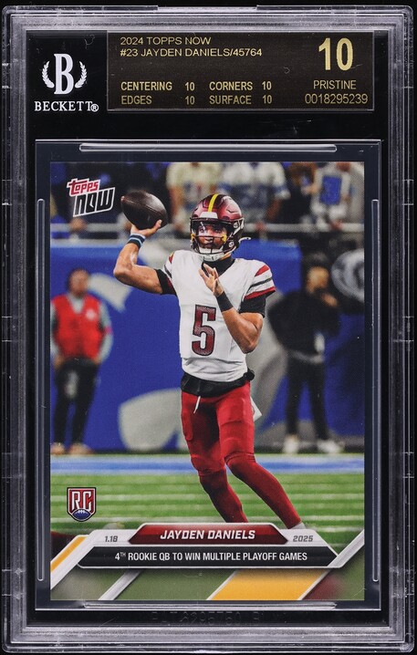 2024 Topps Now Jayden Daniels ROOKIE #23 BGS 10 BLACK LABEL on