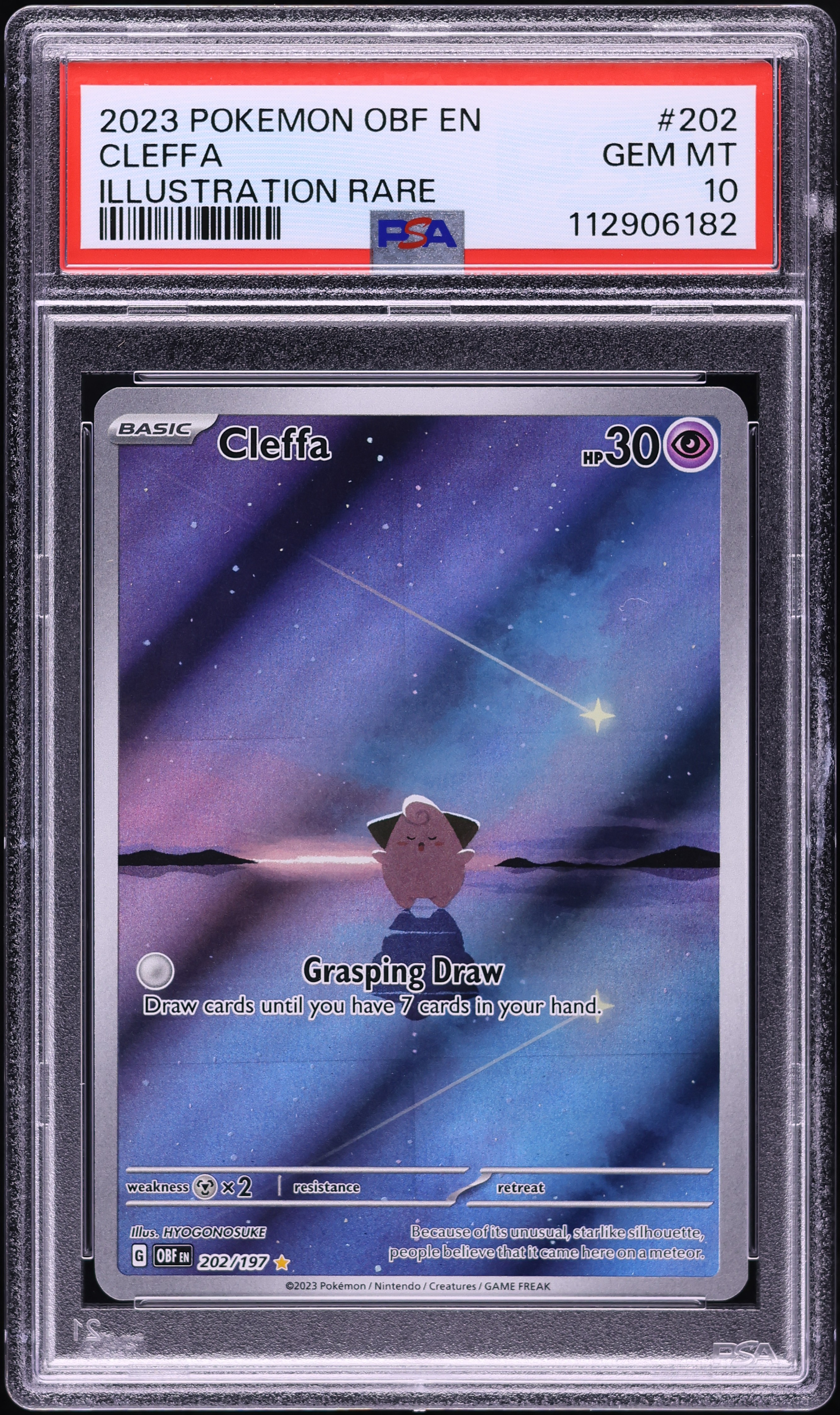 2023 Pokemon Scarlet & Violet Obsidian Flames IR Cleffa #202 PSA