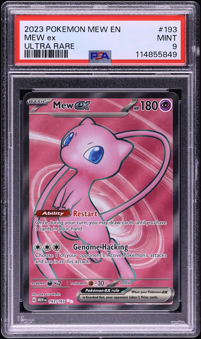 2023 Pokemon Scarlet & Violet 151 Full Art Mew ex #193 PSA 9 MINT