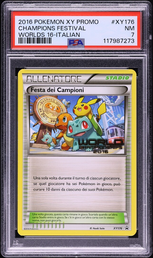 2016 Pokemon Italian XY Promo Worlds '16 Champions Festival #XY176 PSA 7 NRMT