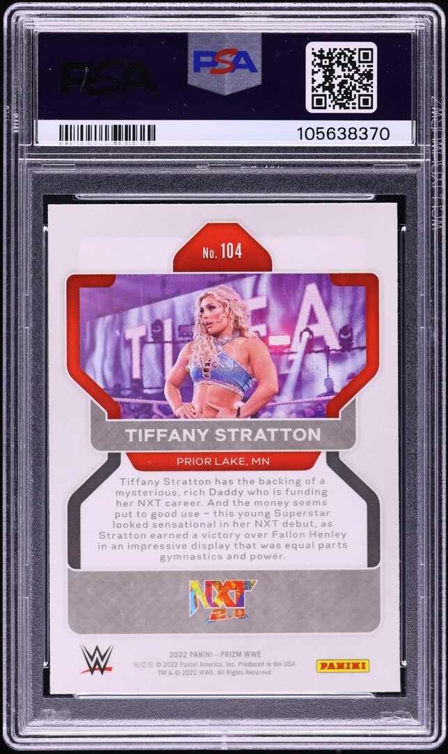 2022 Panini Prizm WWE Tiffany Stratton ROOKIE #104 PSA 9 MINT
