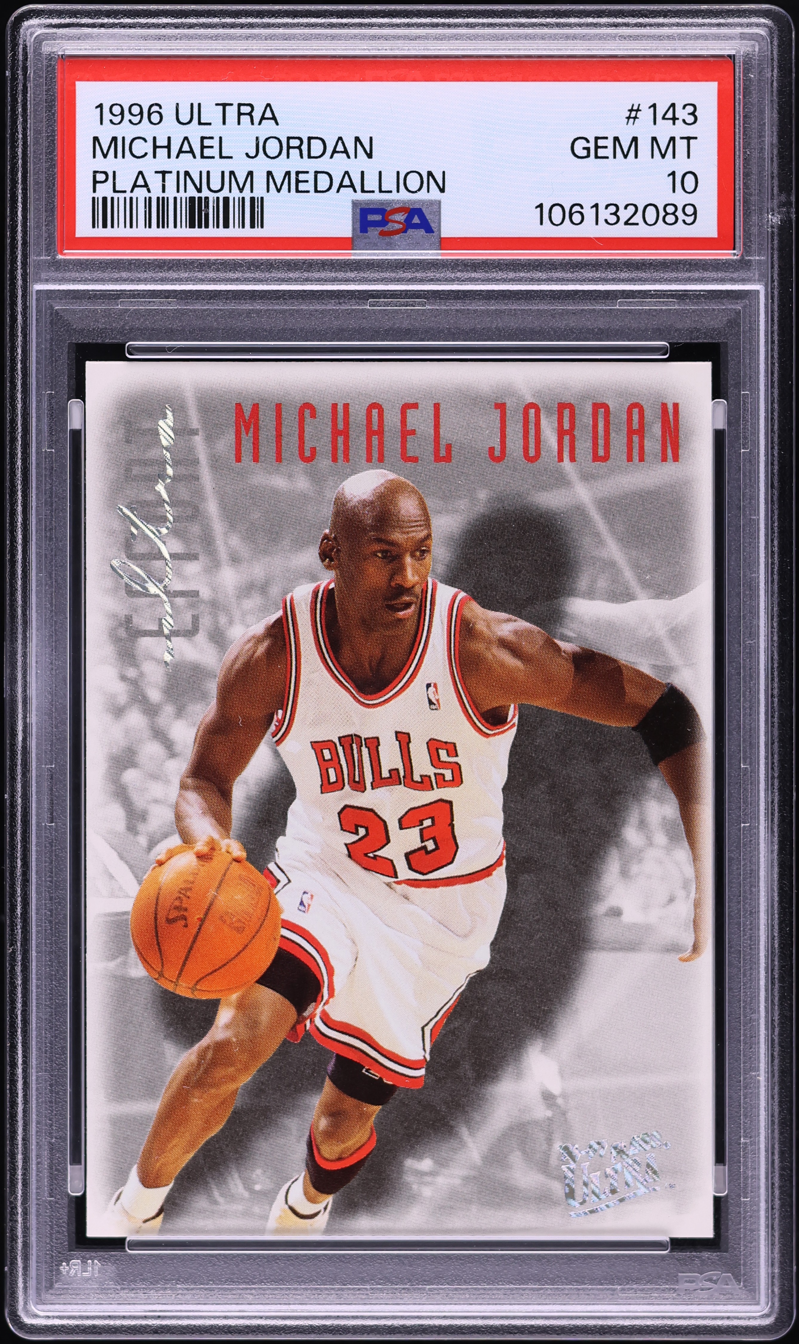 1996 ULTRA PLATINUM MEDALLION MICHAEL JORDAN #143