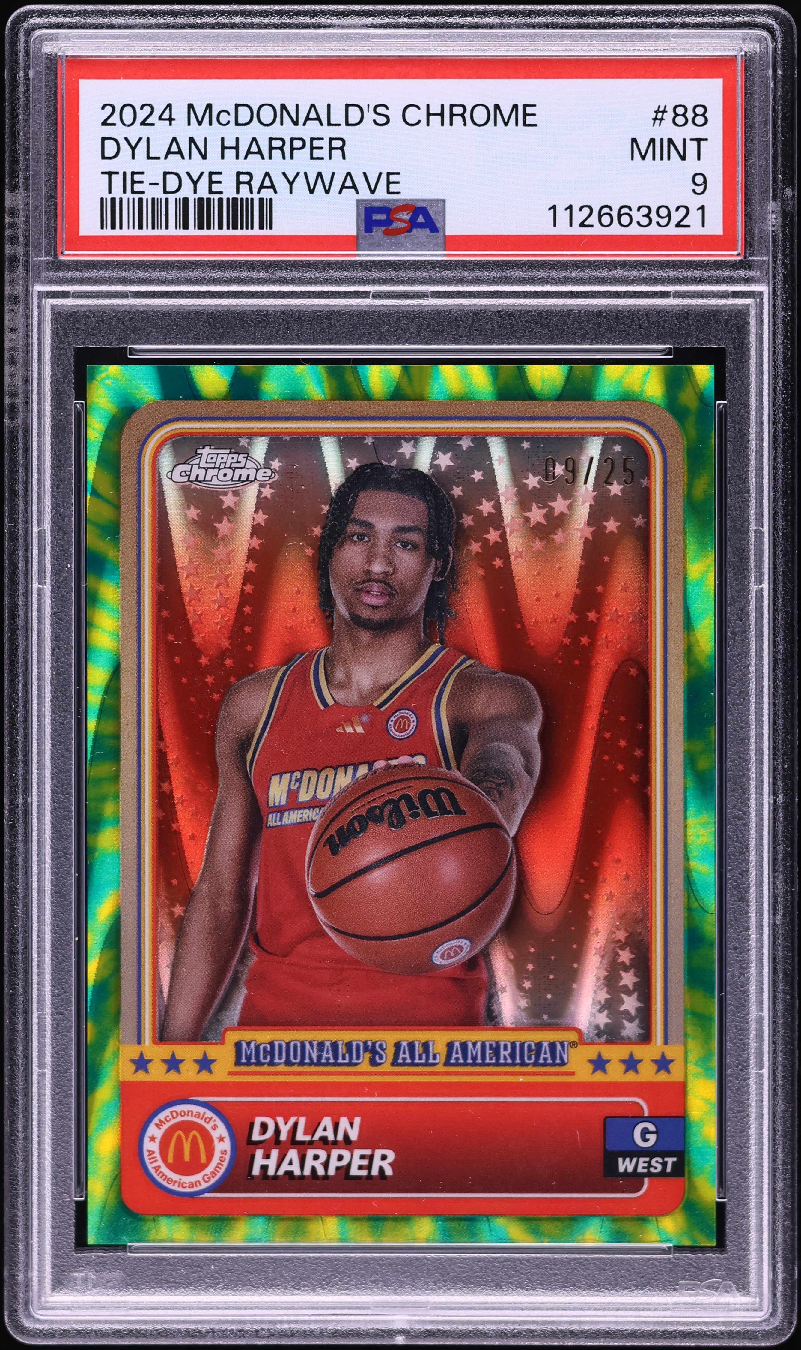2024 Topps Chrome McDonald's A/A Tie-Dye Raywave Dylan Harper