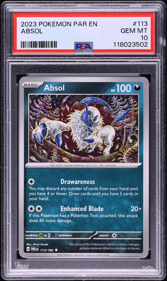 2023 Pokemon SV Paradox Rift Absol #113 PSA 10 GEM MINT on