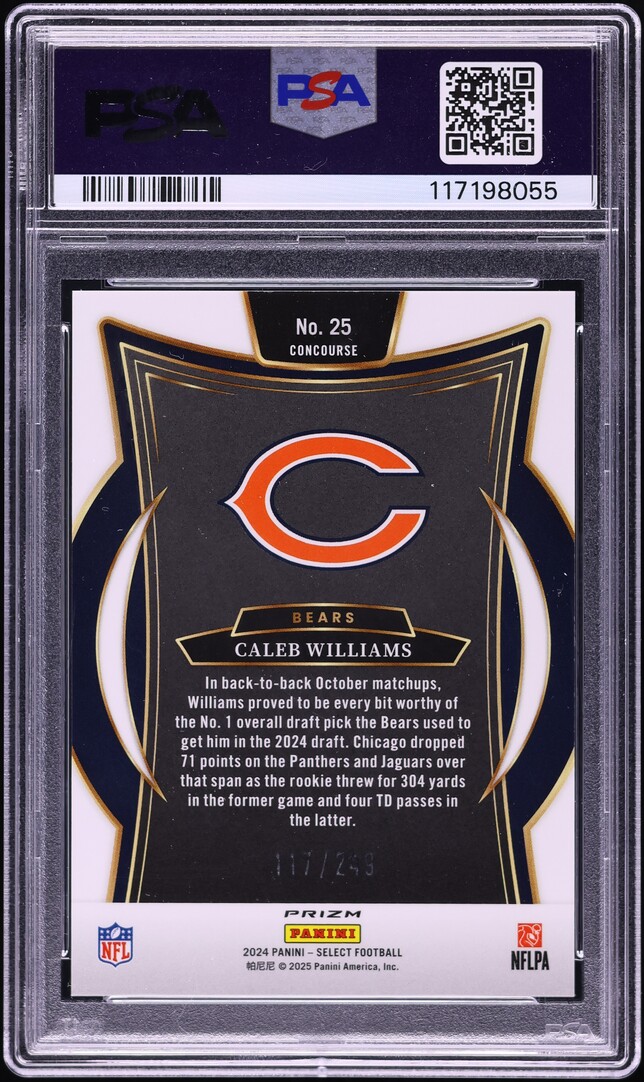 2024 Select Concourse Blue Prizm Caleb Williams ROOKIE /249 #25