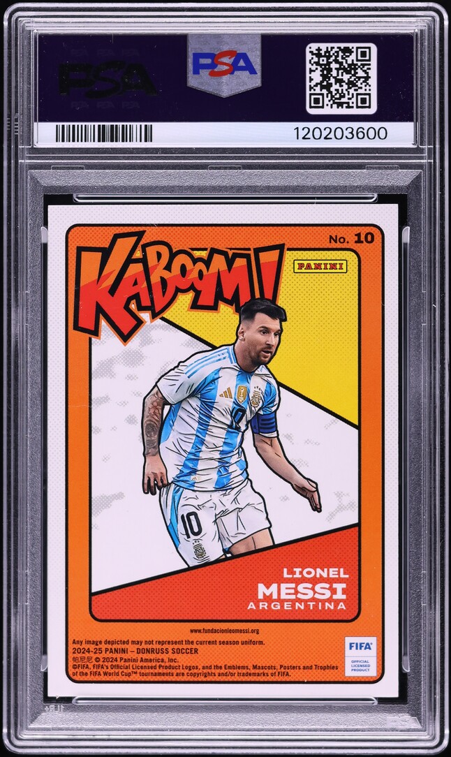 緊急値下げ！Panini Kaboom！Messi メッシ 2021 Donruss Road To Qatar Kaboom! Lionel Messi #1 PSA 10 GEM MINT
