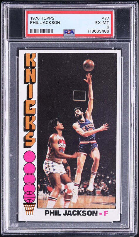 1976 Topps Basketball Phil Jackson #77 PSA 6 EXMT