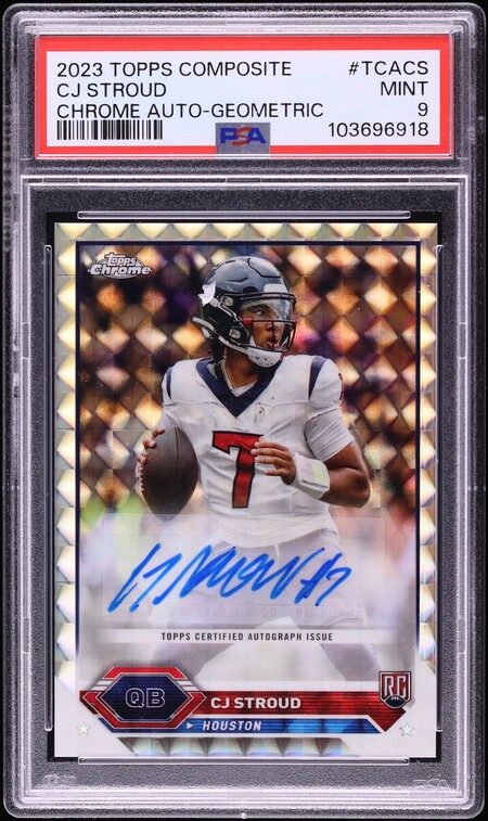 2023 Topps Chrome Composite Geometric C.J. Stroud ROOKIE AUTO #TCACS PSA 9 MINT